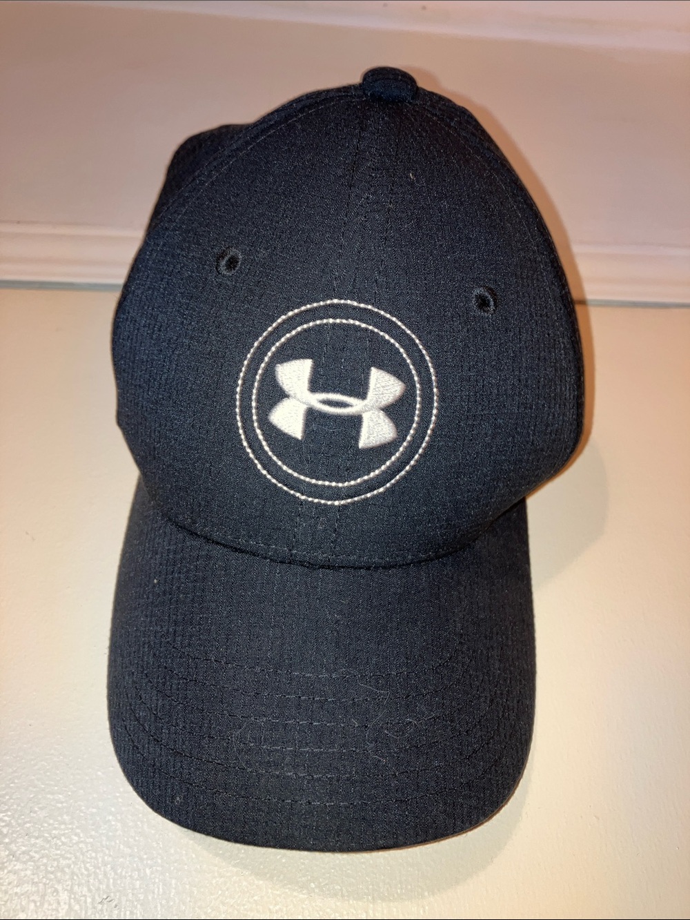 Under Armour Black Cap with White Circular Logo